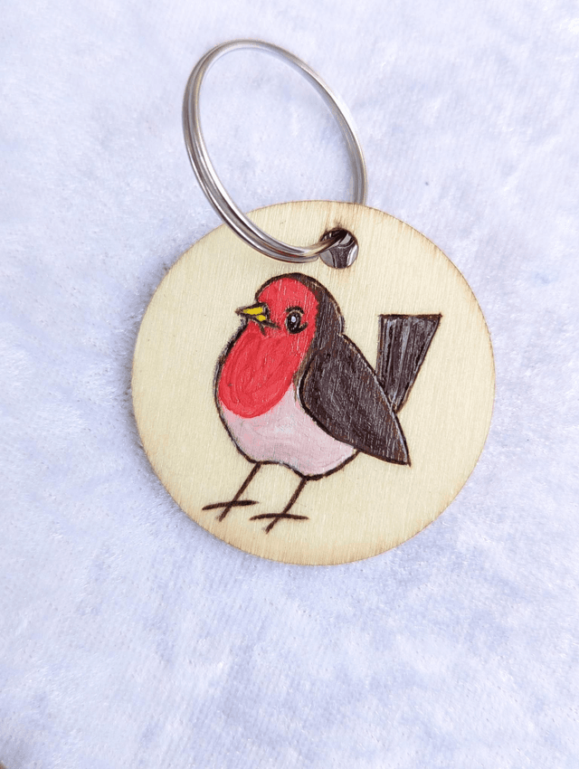 Porte-clé &quot;rouge gorge&quot;